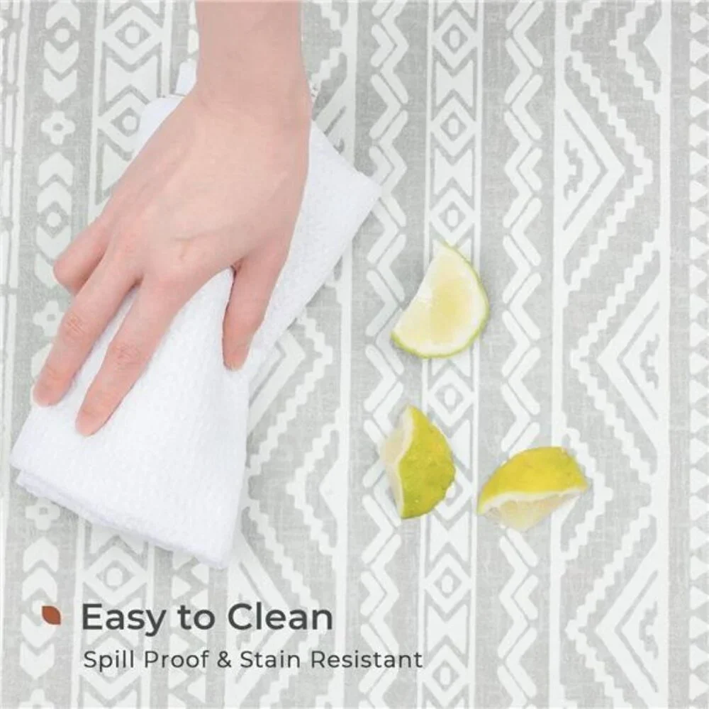 Boho Anti Fatigue Kitchen Mat Non Slip Cushioned Waterproof Floor Rug Gray